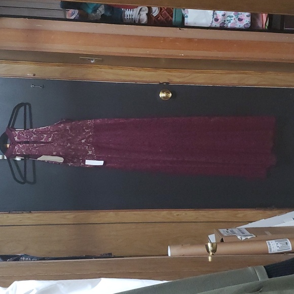 Venus NWOT Purple Size Large High-Low Lace Dress - Picture 4 of 8